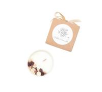 Petite bougie fleurs séchées marron glacé