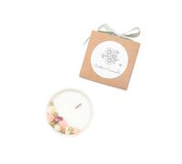 Petite bougie fleurs séchées rose ancienne