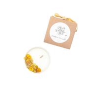 Petite bougie fleurs séchées vanille épicée