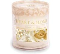 Petite bougie heart and home bouquet de perles BLANC G