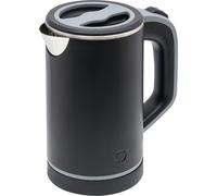 petite bouilloire de voyage en acier inoxydable de 800ml avec filtre (noir) pour le lait, le thé et le café