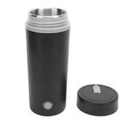 Petite Bouilloire Portable, Mini Tasse Chauffante Portable de 350 Ml, Mini Tasse Thermique Doublure Intérieure en Acier Inoxydable 304, Arrêt Automatique (Plug UE 220V)