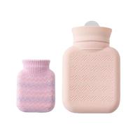Petite bouillotte de 300 ml en silicone durable avec manchon parfait pour soulager les filles