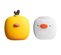 Petite bouillotte en silicone jaune - Passe au micro-ondes - Chauffante, idéale pour compresser chaud/froid et réchauffer les mains