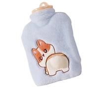 Petite bouillotte mignonne | Bouteille d'eau chaude en peluche de dessin animé 900 ml | Bouillotte d'hiver compresse