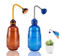 Petite Boule D'arrosage Douche, 2 Pièces Petit Arrosoir pour Semis, Mini Arrosoir 450 ML, Arrosoir, Douchette à Boule pour Petites Plantes, Boutures, Semis de Fleurs (Bleu+Café)