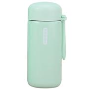 Petite bouteille d'eau 150 ml en acier inoxydable, mini flacon portable avec poignée de transport, isolation sous vide anti-fuite pour boissons chaudes et froides, travail, voyage, vert menthe |.Vide