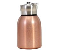 Petite bouteille d'eau 300 ml en acier inoxydable sûr petit flacon aspirateur isolé thermique thermique à l'épreuve de fuite mini-bouteille d'eau portable avec crochet pour l'or rose extérieur intéri