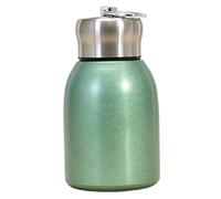 Petite bouteille d'eau 300 ml en acier inoxydable sûr petit flacon aspirateur isolé thermique thermique à l'épreuve de fuite mini-bouteille d'eau portable avec crochet pour le vert extérieur intéri