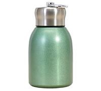 Petite bouteille d'eau 300 ml en acier inoxydable sûr petit flacon aspirateur isolé thermique thermique à l'épreuve des fuites mini-bouteille d'eau portable avec crochet pour vert extérieur inté
