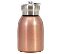 Petite bouteille d'eau 300 ml en acier inoxydable sûr petit flacon aspirateur isolé thermique thermique à l'épreuve des fuites mini-bouteille d'eau portable avec crochet pour l'or rose extérieur