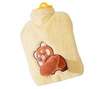 Petite bouteille d'eau chaude en peluche de dessin animé de 900 ml | Paquet d'eau chaude de grande capacité | Compresse et chaude | Bouillotte | Com