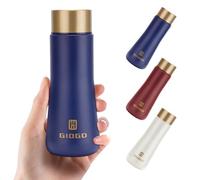Petite bouteille d'eau en acier inoxydable isotherme pour boissons chaudes - 180 ml - Bleu