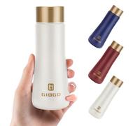 Petite bouteille d'eau isotherme en acier inoxydable de 180 ml pour boissons chaudes (blanc)