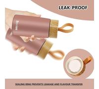Petite Bouteille Isotherme, 250 Ml, Pour Boissons Chaudes Et Froides, Sans Bpa, En Acier Inoxydable, Pour L'extérieur, Le Quotidien, Marron Et Rose