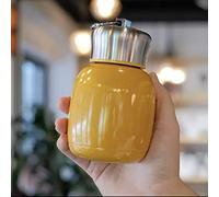 Petite bouteille isotherme en acier inoxydable pour café, jus, lait, eau chaude et froide, pour voyage et maison, 200 ml (orange)