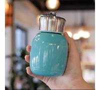 Petite bouteille isotherme en acier inoxydable pour café, jus, lait, eau chaude et froide, pour voyage et maison, 200 ml (bleu)