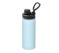 Petite bouteille thermos de sport de couleur unie de 532 ml, en acier inoxydable, impression complète, adaptée pour l'extérieur, les déplacements, le tabouret de camping