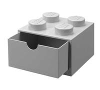 Petite Brique de Rangement LEGO 1 tiroir 4 picots - Gris