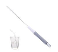 Petite brosse à bouteille | Sans angles morts | Nettoyeur de paille | Brosse de nettoyage multifonction en acier inoxydable longue paille pour petites crevasses, nettoyage de bouteilles