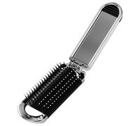 Petite brosse à cheveux, brosse de voyage pour femme, brosse démêlante pliable avec miroir, outils portables pour cheveux bouclés et épais