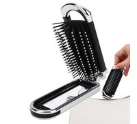 Petite brosse à cheveux - Brosse démêlante pliable avec miroir - Portable et compacte pour salle de sport, école, extérieur, femme