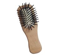 Petite brosse à cheveux en bois de hêtre naturel avec poignée confortable et stimulation du cuir chevelu
