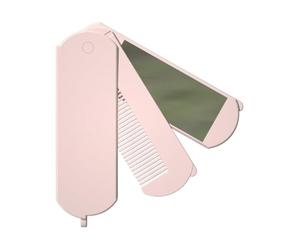 Petite brosse à cheveux - Peigne de poche pliable, design miroir amovible, démêlant avec poils en nylon doux, appareil de toilettage de poche compact, article de transport léger | Aide à la coiffure