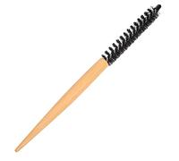 Petite Brosse à Cheveux Ronde pour Brushing avec Poils en Nylon Doux pour Cheveux Courts ou Moyens Bouclés (16# petit peigne à rouleau en bois)