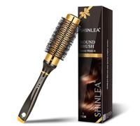 SHINLEA Petite brosse à cheveux ronde pour cheveux courts, brosse rouleau en aluminium pour frange de séchage, brosse à cheveux de salon pour femme cheveux bouclés et raides - Corps de 3,3 cm, 4,8 cm