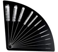 Petite brosse de nettoyage pour machine à café, kit de brosses à paille, brosse de nettoyage de pipe, brosse pour tuyau à lait, brosse à bouteille, brosse fine, blanche Durability