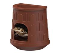 Petite cachette de reptile | Enclos pour reptiles - Décoration paysagère naturelle avec bassin supérieur pour grenouilles arborescentes, dragons, caméléons, lézards, gecko