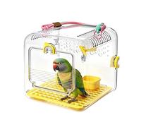 Petite cage à oiseaux, cage à oiseaux portable, transparent, | Cage de voyage claire pour petits animaux pour Ara Perroquet Moineau Pelouse Yard Patio Voyage Jaune