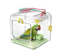 Petite cage à oiseaux, cage à oiseaux portable, transparent, | Cage de voyage claire pour petits animaux pour Ara Perroquet Moineau Pelouse Yard Patio Voyage Vert