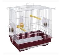 Petite cage oiseaux - 2 mangeoires, 2 perchoirs, 1 abreuvoir - FERPLAST