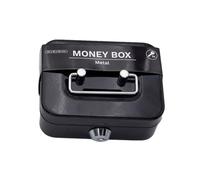 Petite caisse à monnaie avec clé, caisse à monnaie en métal, mini coffre-fort, banque à monnaie en métal, boîte de sécurité, stable, portable, pour enfants et adultes, collection de pièces