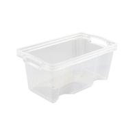 Petite Caisse de rangement transparente empilable 6,5 litres