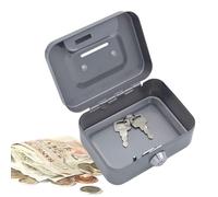 Petite Caisse Monnaie Billet Piece, Boîte À Monnaie En Acier, Petit Coffre Fort Avec Serrure Et 2 Clés, Boite Argent Liquide
