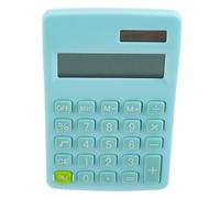 Petite Calculatrice de Bureau Bleue en Plastique, Une Main | Design Couleur Bonbon, Apparence Mignonne et Simple, Légère pour Voyages, Examens, Feuilles Mathématiques et Tableurs