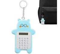 Petite calculatrice de poche, calculatrice porte-clés - Calculatrice électronique mignon dessin animé, Ornement à suspendre pour calculatrice créative, décoration porte-clés pour matériel sc