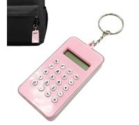 Petite calculatrice de poche créative à suspendre | Porte-clés de dessin animé pour décoration de sac à dos, fournitures scolaires, sac à main, portefeuille