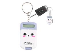 Petite calculatrice électronique de poche porte-clés calculatrice de couleur bonbon pour étudiants, porte-clés unique pendentif