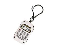 Petite calculatrice électronique portable multifonctionnelle avec 8 porte-clés à affichage numérique - Légère et créative - Calculatrice de poche