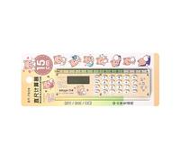 Petite calculatrice portable, design de règle numérique multifonctionnelle, large application, appareil de bureau mignon et léger pour l'école, le lieu de travail, utilisation étudiante, étude des