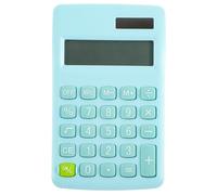 Petite Calculatrice Solaire de Poche Bleue pour Étudiants et Comptables | Double Alimentation Solaire et Pile, Boîtier Plastique Résistant, Design Mignon, au Bureau Déplacement
