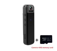 Petite caméra à vision nocturne infrarouge haute définition,1080p,enregistreur d'application de la loi avec WiFi sans fil,mini caméra révélatrice de sport - Type Camera 64G card