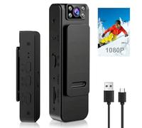 Petite caméra avec enregistrement et vidéo, mini caméra, petite caméra, caméra corporelle, mini caméra de surveillance 1080p HD, caméra cachée, enregistrement vidéo, fonction audio