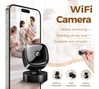 Petite caméra espion sans fil WiFi cachée, caméra de mini, caméra de surveillance pour bébé, animal de compagnie, intérieur et extérieur 1080P, portable avec application pour téléphone Carte SD 32 Go 