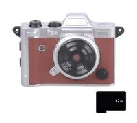 Petite caméra porte-clés avec enregistrement 2K 720p et carte de 32 Go batterie rechargeable, longue vidéo, faible entretien, expéditions sauvages, petite caméra pour enfants