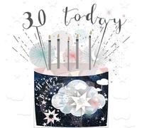 Petite carte carrée avec enveloppe anniversaire 30 bougies